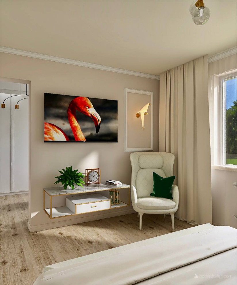 Проект спальня с гардеробной