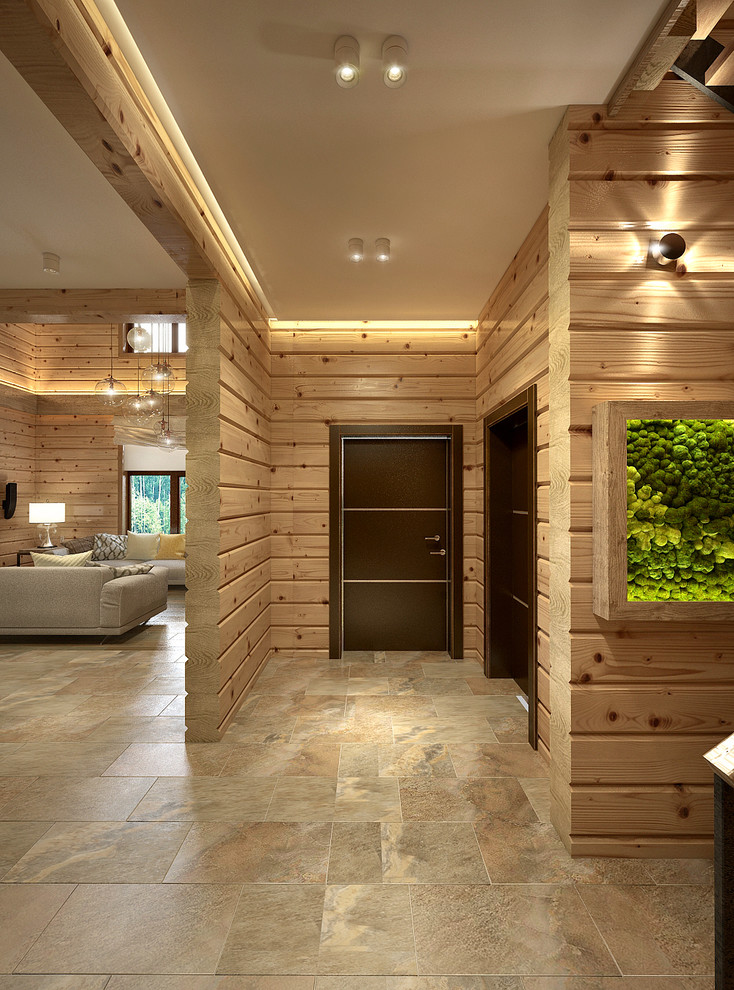 Интерьер дома из бруса