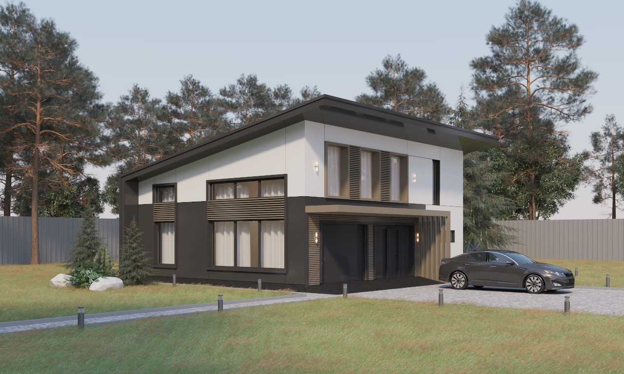 Обложка проекта: Проект жилого дома с гаражом №7