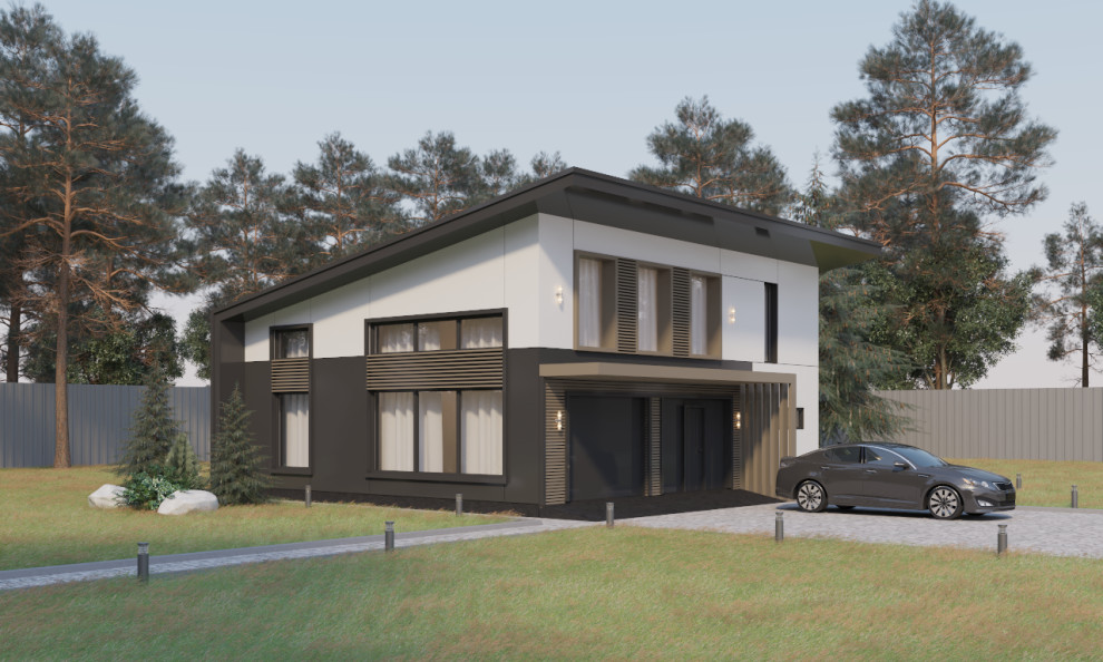 Обложка проекта: Проект жилого дома с гаражом №7