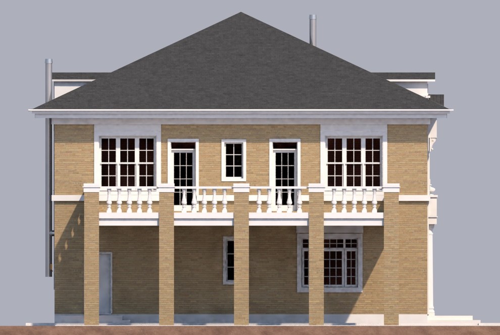 Коттедж с балконами