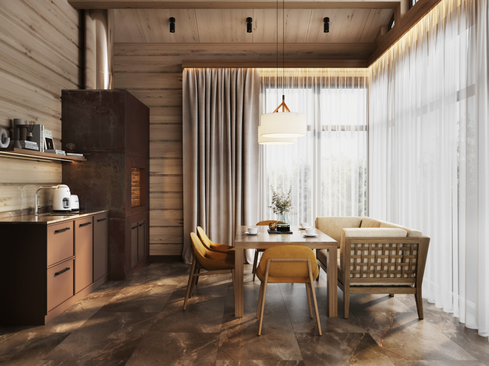 Проект интерьера деревянного дома в п.Завидово