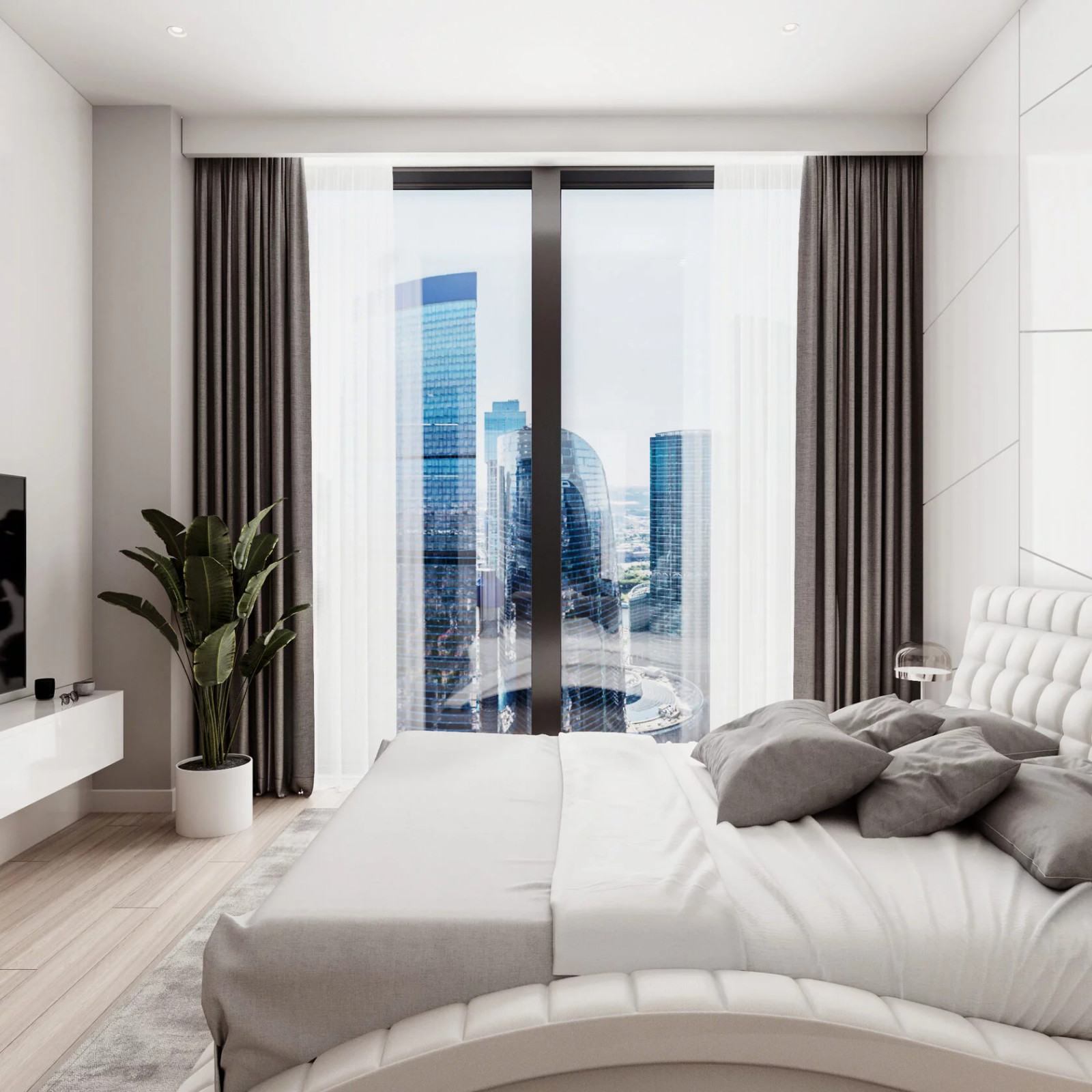 Дизайн интерьера апартаментов в Neva Towers, Москва-Сити (100 м2)