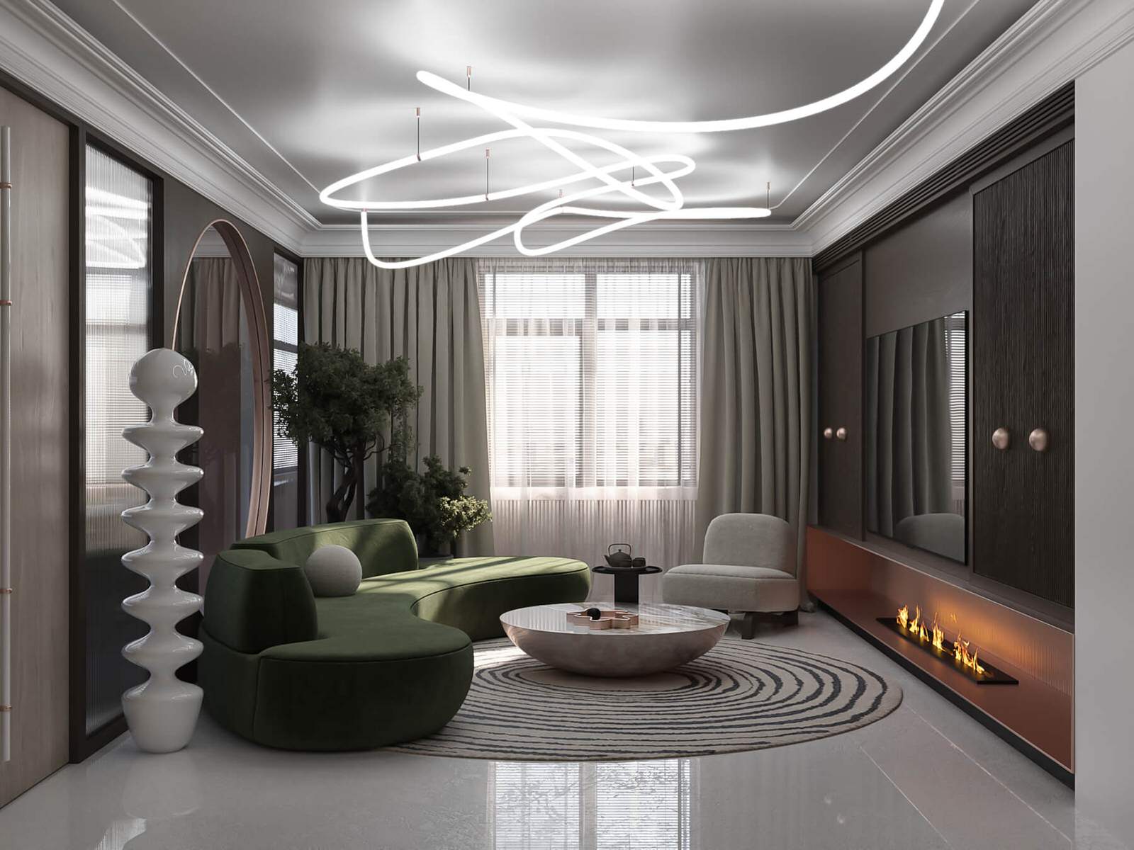 ЖК Янтарный город - (гостиная и кухня)