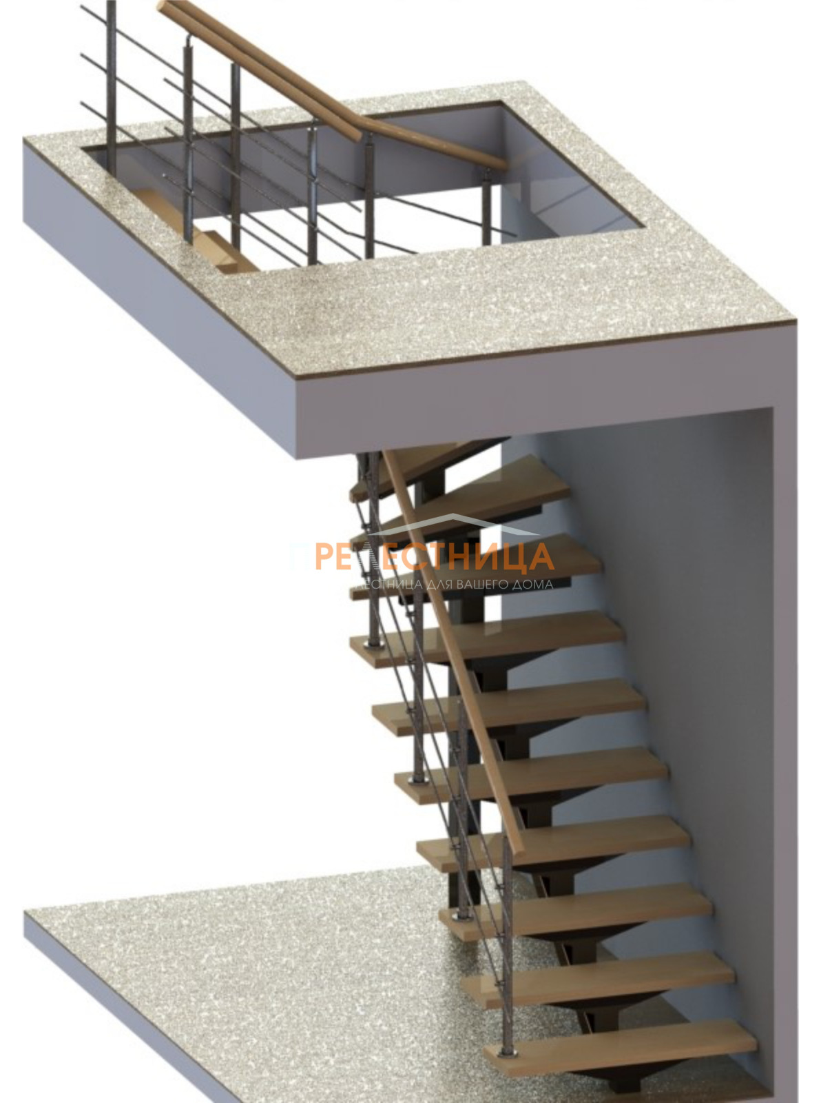 Лестница на центральном косоуре Ханты-Мансийск