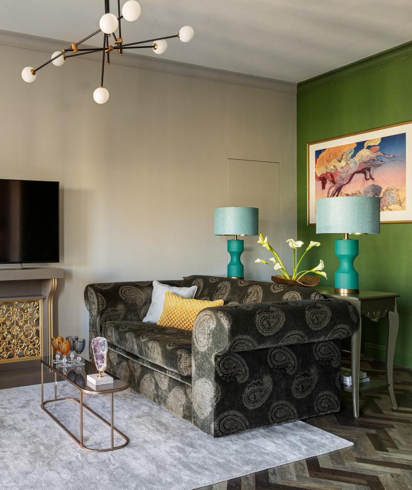 Интерьер квартиры в сочных оттенках с текстилем от Pierre Frey