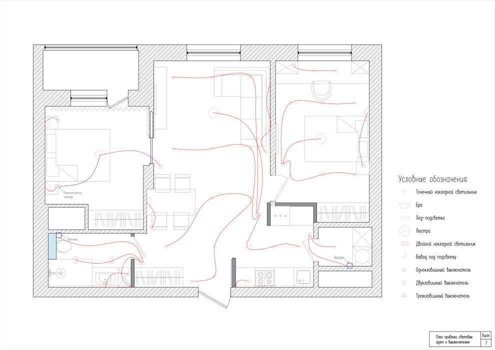 План привязки световых групп
