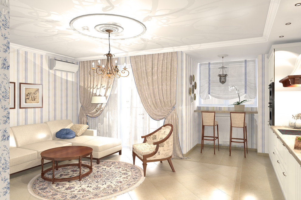 Дизайн-проект квартиры в современном классическом стиле в Волгограде