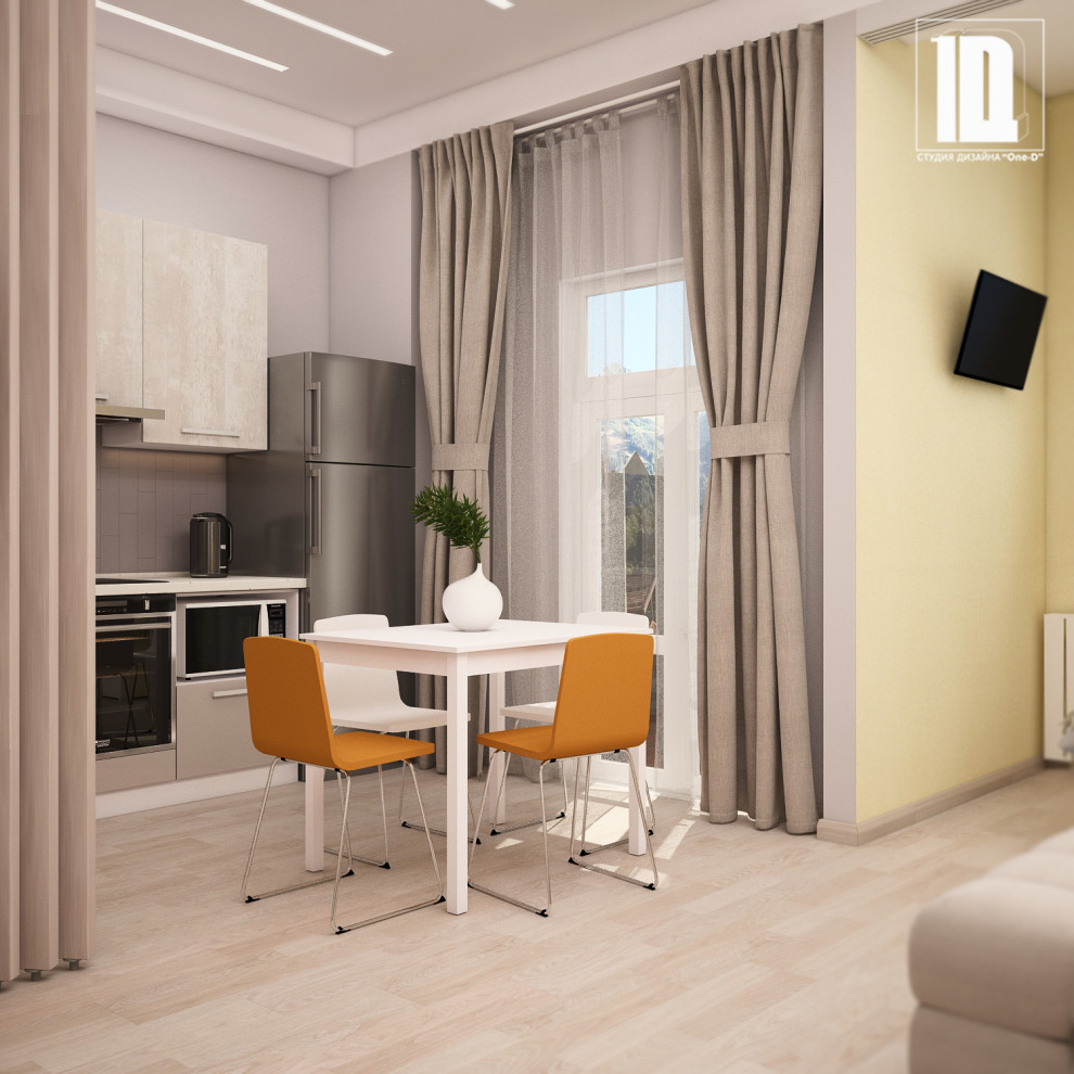 Дизайн-проект "Южное солнце" квартиры в ЖК Посейдон город Сочи 36 м2