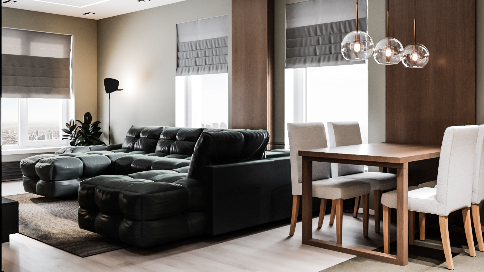 Дизайн проект квартиры в Москве в современном стиле (Варшавское шоссе, 2019)