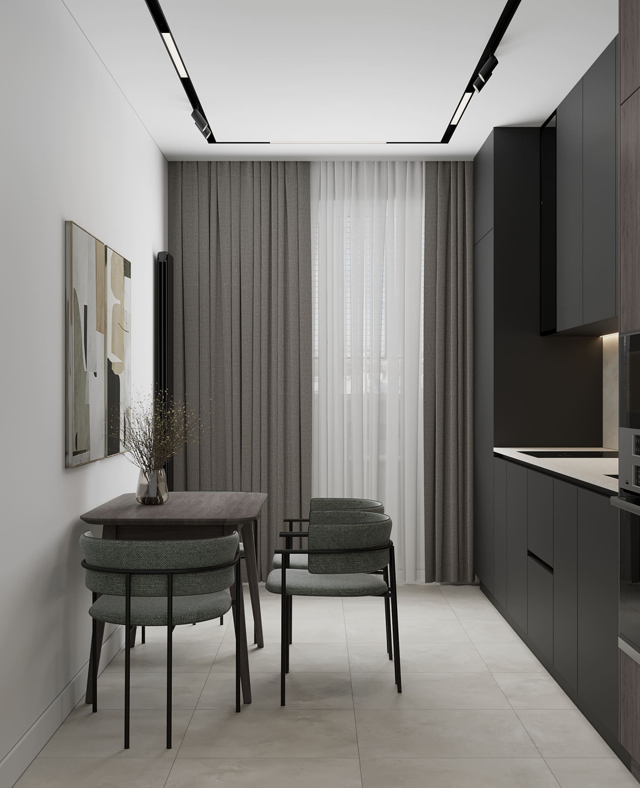 Дизайн-проект квартиры для семейной пары в современном стиле