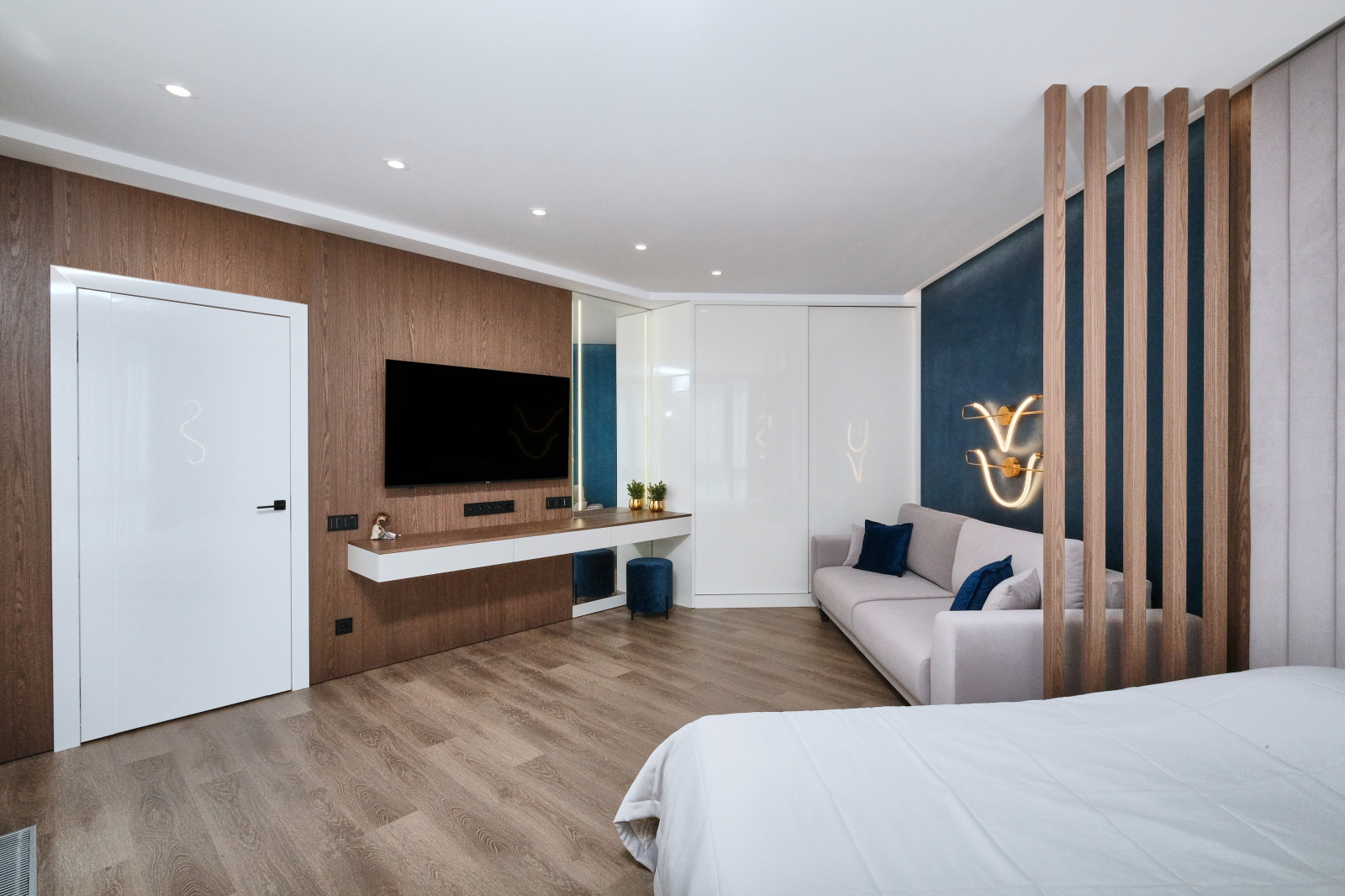 Квартира с акцентами синего ЖК  Морская Симфония