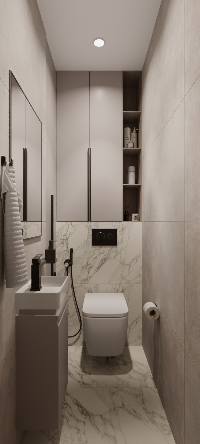 Современный минималистичный дизайн интерьера для молодой пары