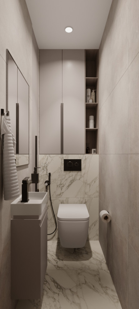 Современный минималистичный дизайн интерьера для молодой пары