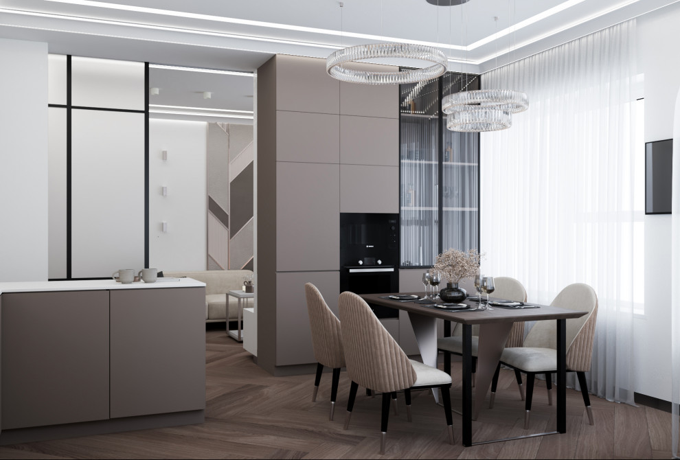 Кухня-гостиная для студии NEFORMAT г.Екатеринбург