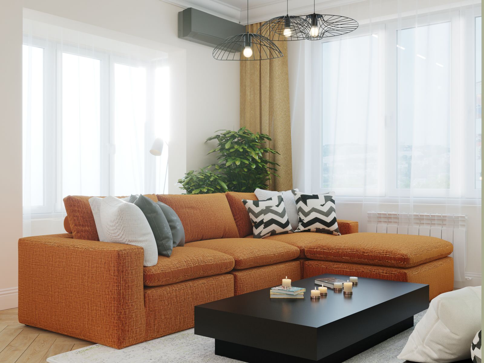 Яркий интерьер квартиры в стиле сканди