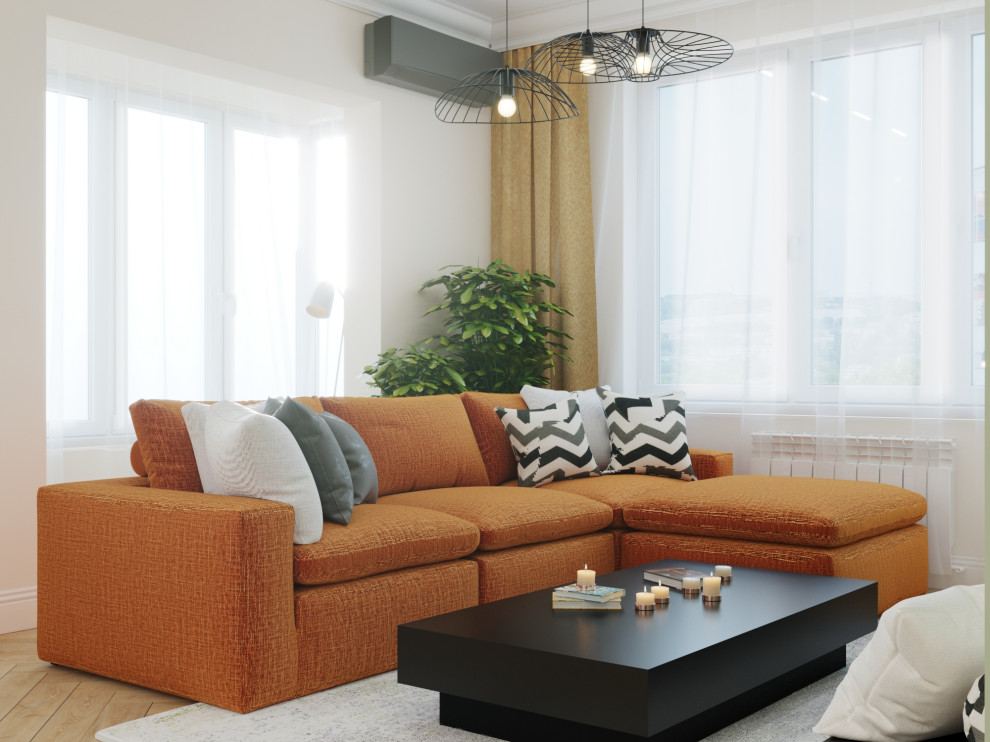 Яркий интерьер квартиры в стиле сканди