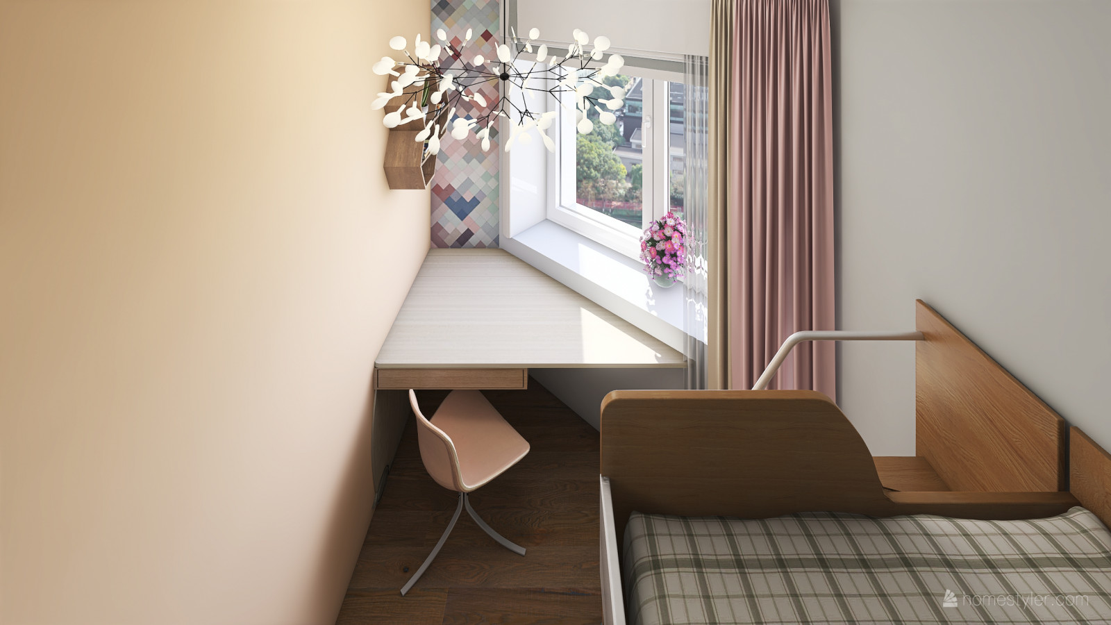 как переделать одну комнату с двумя окнами на две?