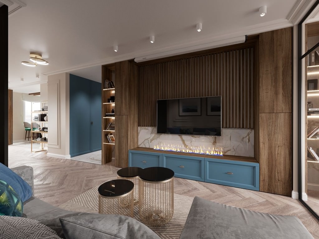 Обложка проекта: Дизайн интерьера квартиры в современном стиле в ЖК «Царская столица», 107 кв.м.