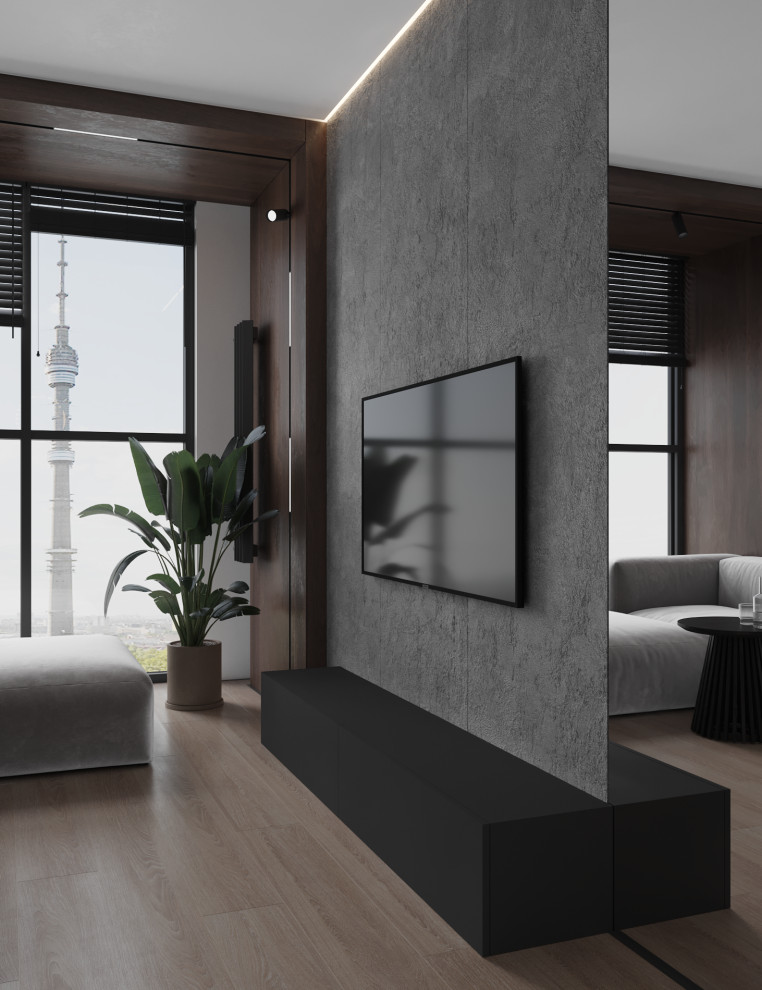 Мужской интерьер на 43кв.м ЖК "Фонвизина