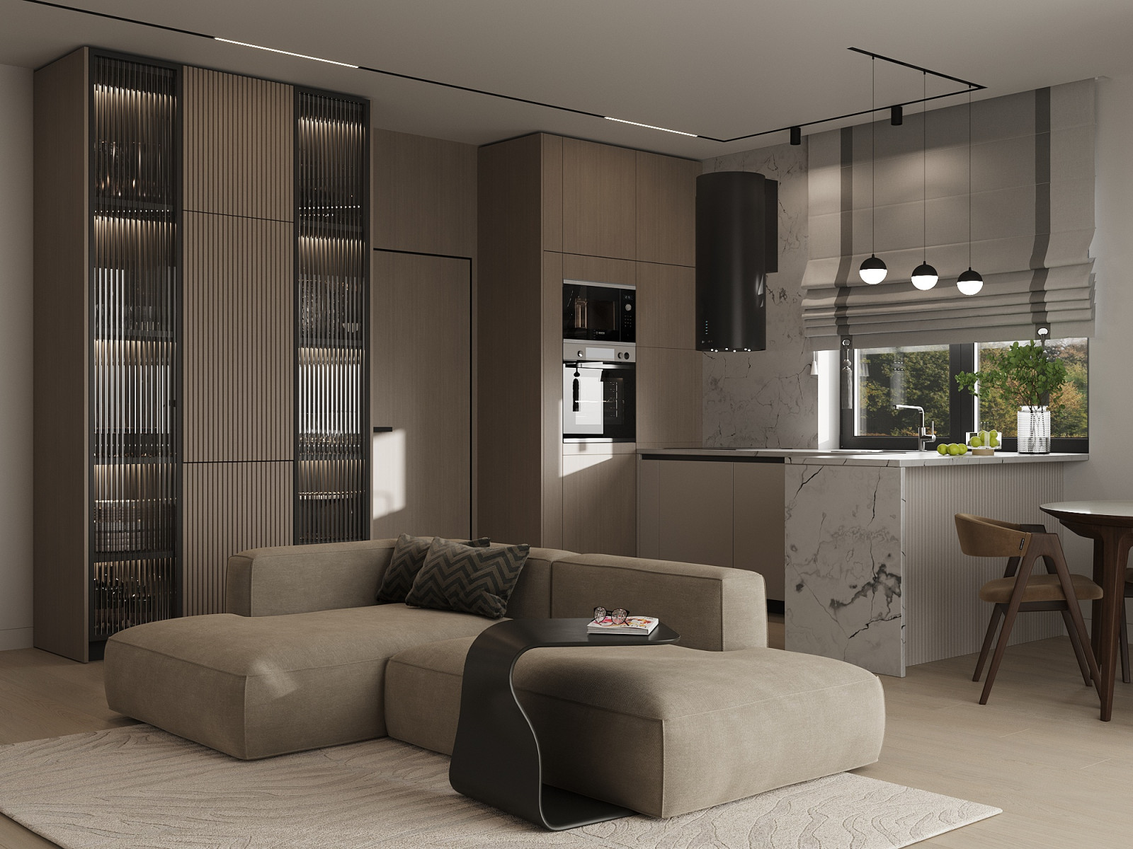 Обложка проекта: Кухня-гостиная в частном доме