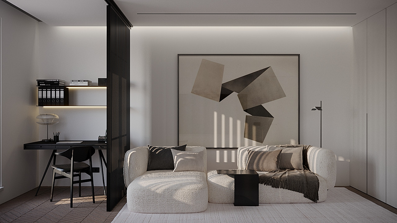 Обложка проекта: Квартира на Кантемировской (56 м²)