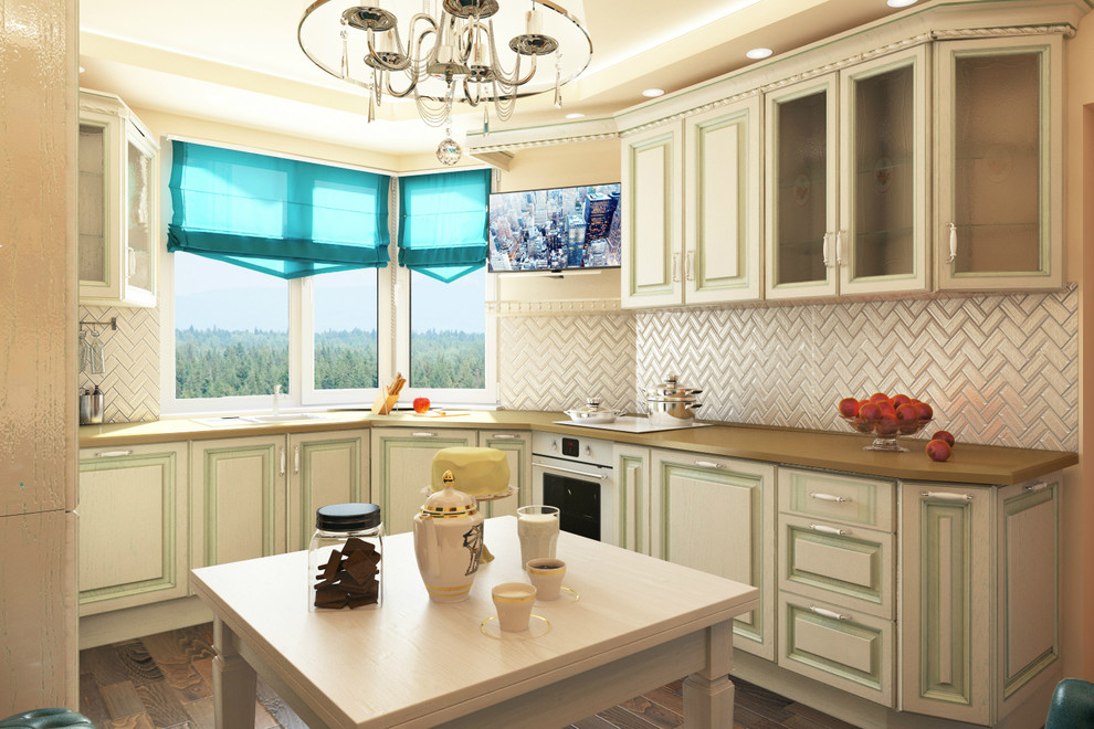 Дизайн-проект 3-комнатной квартиры. Кухня. Земля