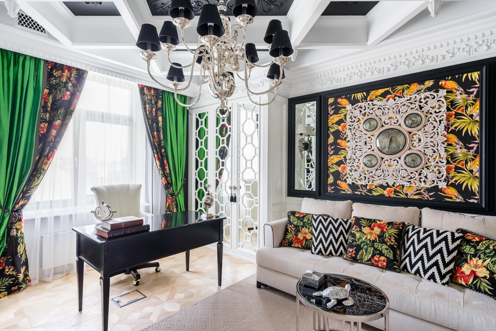 Интерьер квартиры в стиле современной классики с элементами Ар-Деко в Петербурге