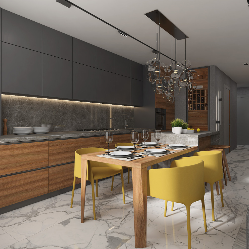 Этюд в теплых тонах: 4-комнатная квартира 106 м2