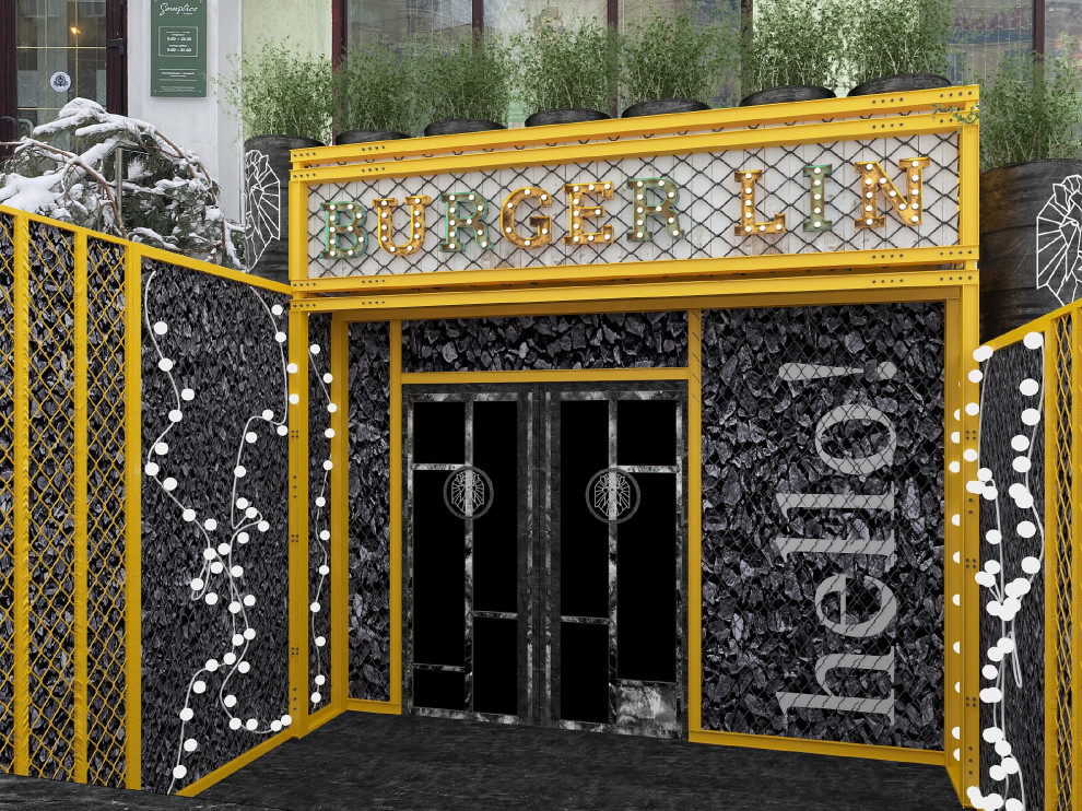 Интерьер бургерной