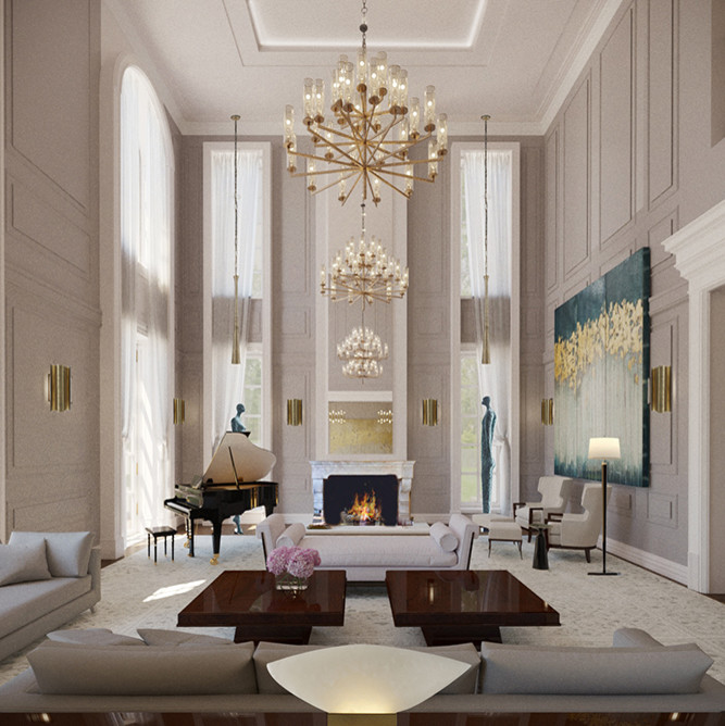 Дизайн-проект каминного зала