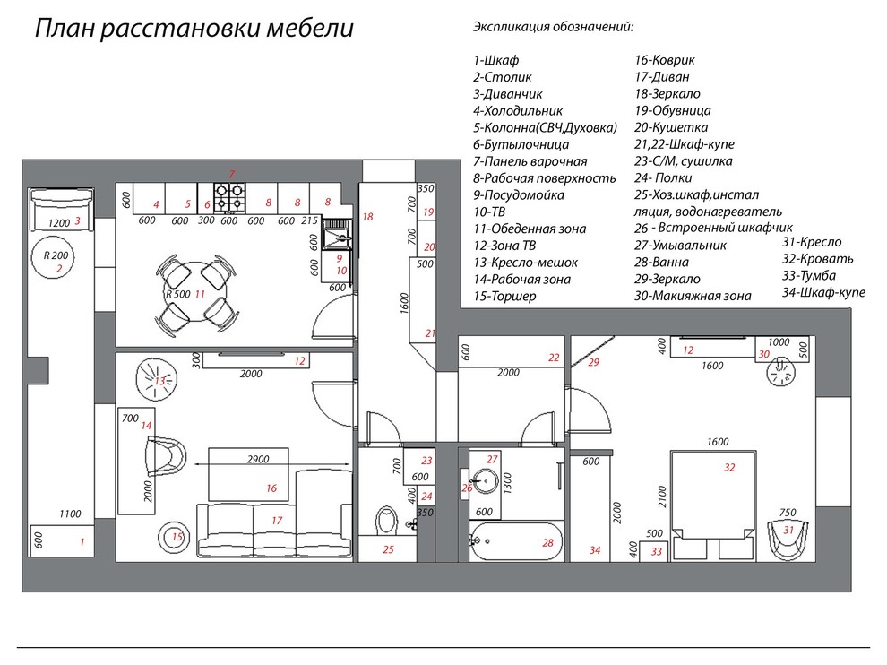 Квартира 76 м2. в современном стиле с элементами сканди.г.Киров.ул.Советская