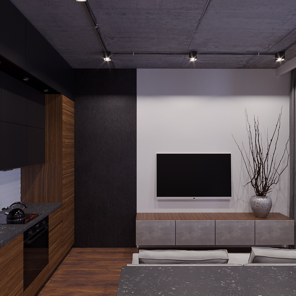 45 кв.м, просторно и экономно