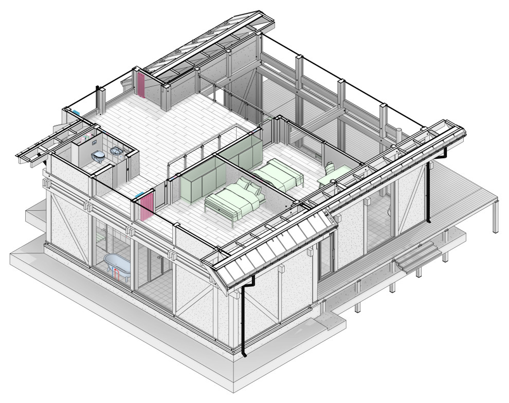 Объемная планировка 2 этажа