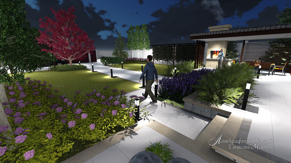 Небольшой сад в современном стиле