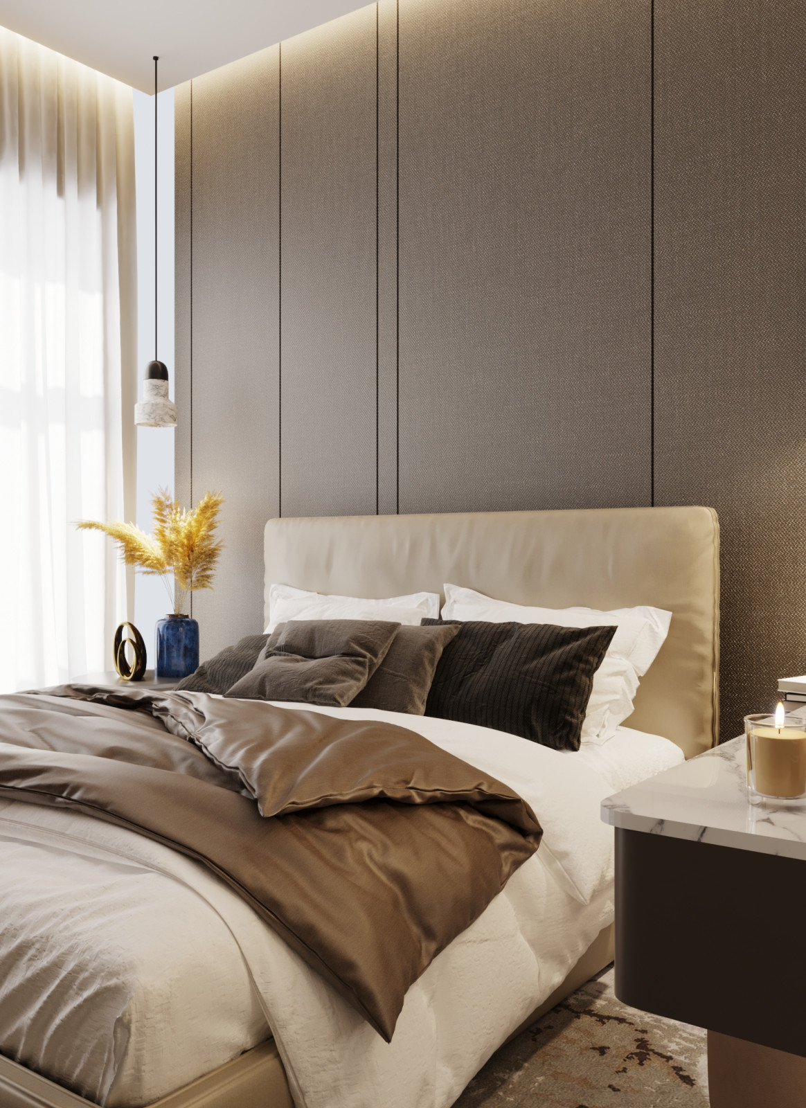 Обложка проекта: Спальня в ЖК Триумф от VITTAGROUP