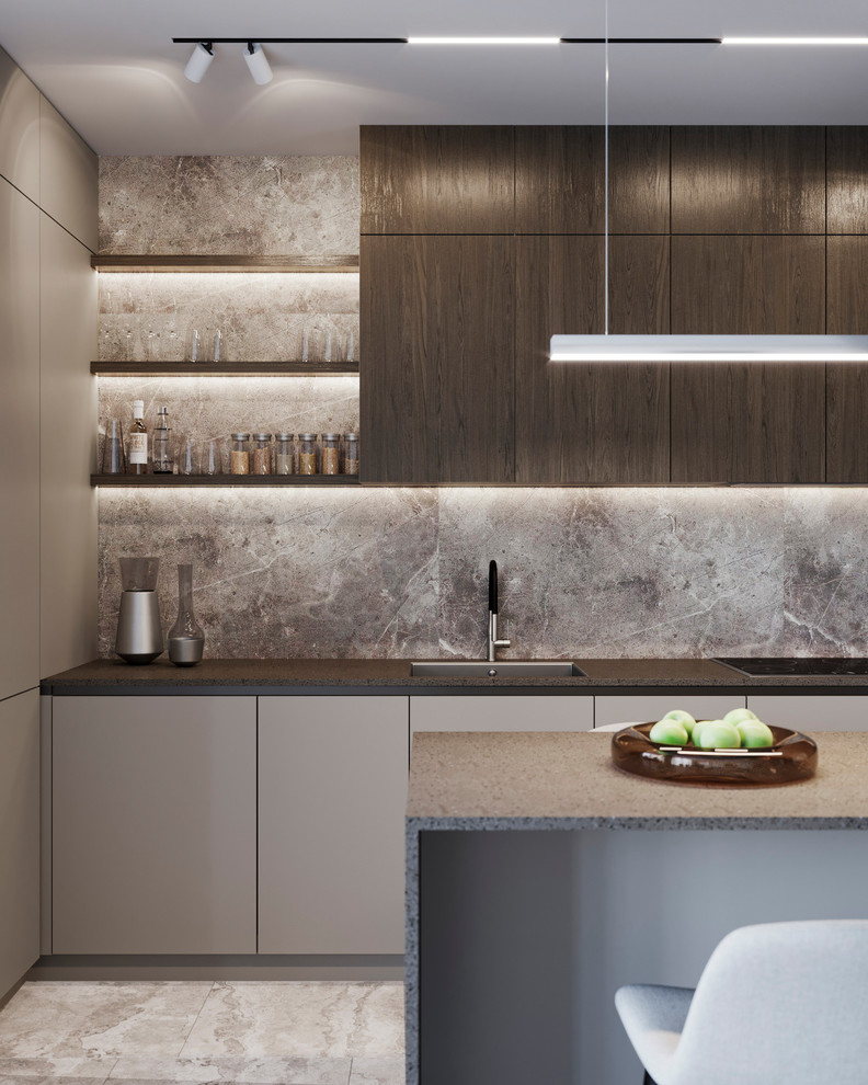 Кухня-гостиная в ЖК Солнечный круг