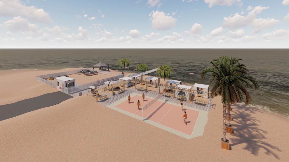 Благоустройство пляжа в Крыму