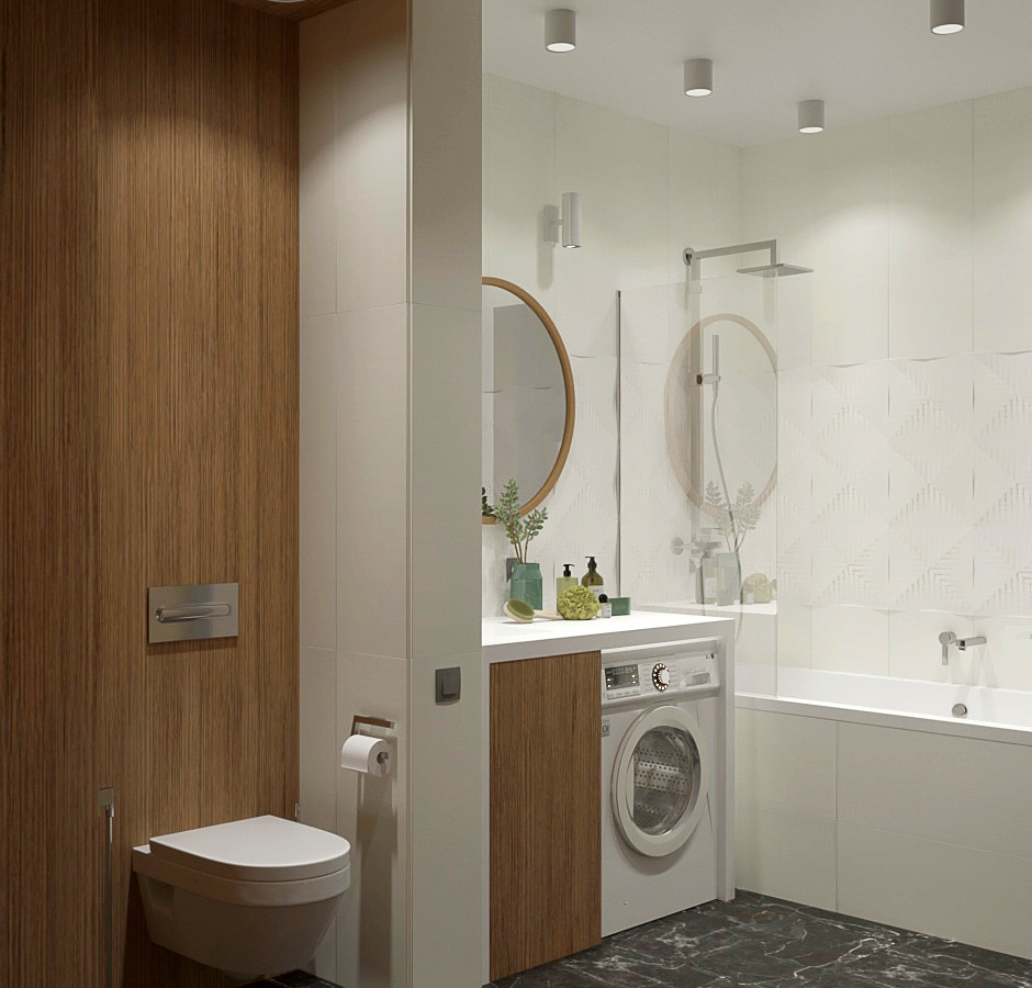 Совмещенный санузел в эко-стиле