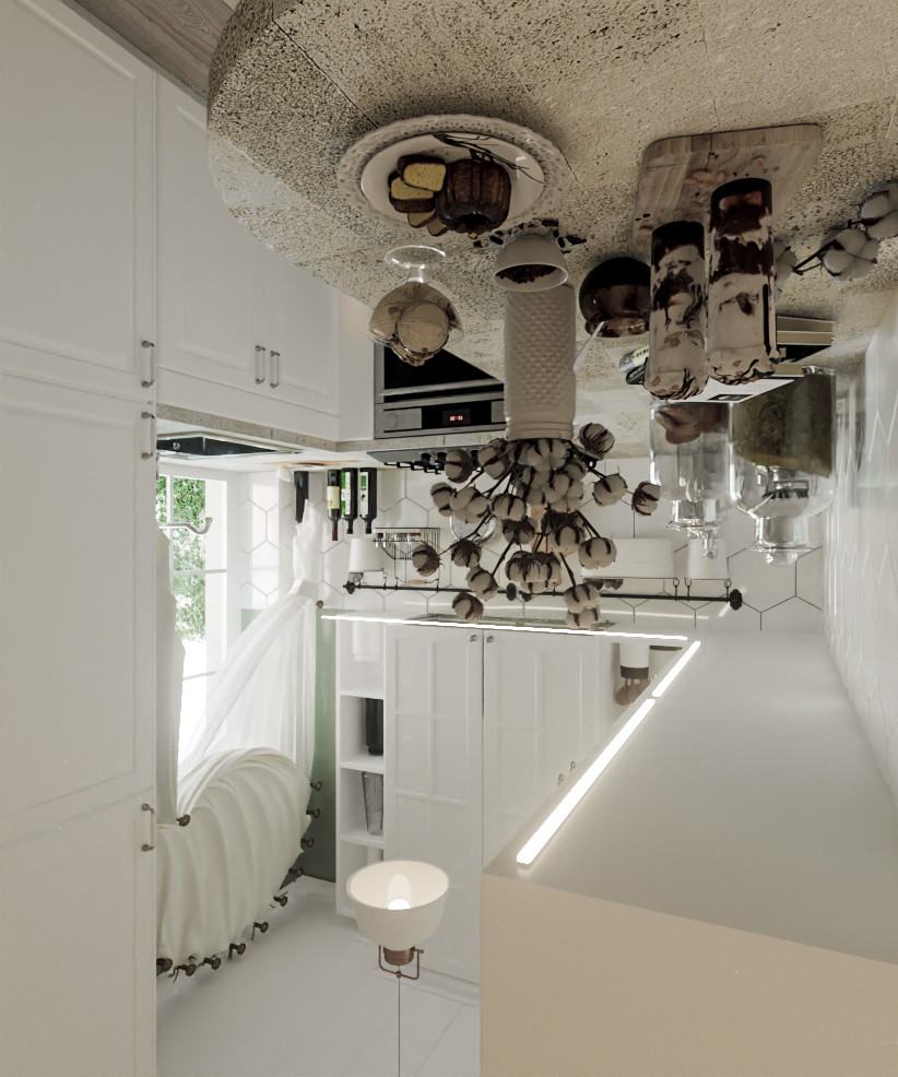 House_008_визуализация интерьера кухни дома в г. Ростове-на-Дону