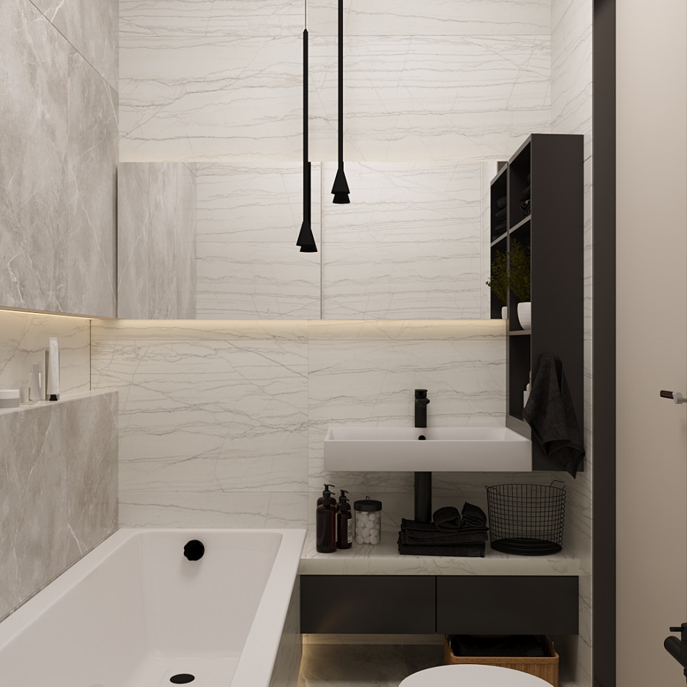 Травертин и дерево