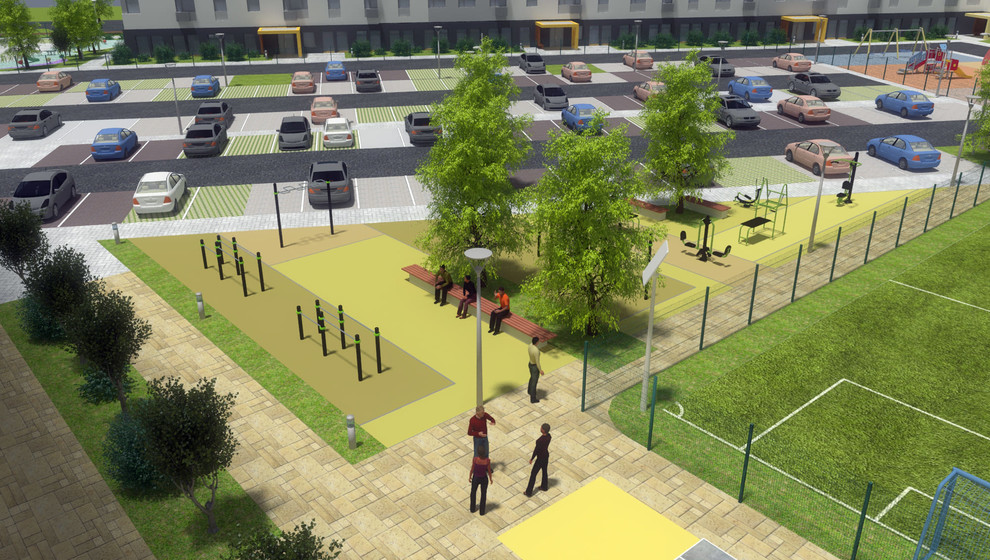 Эскизный проект благоустройства территории квартала "Видный"