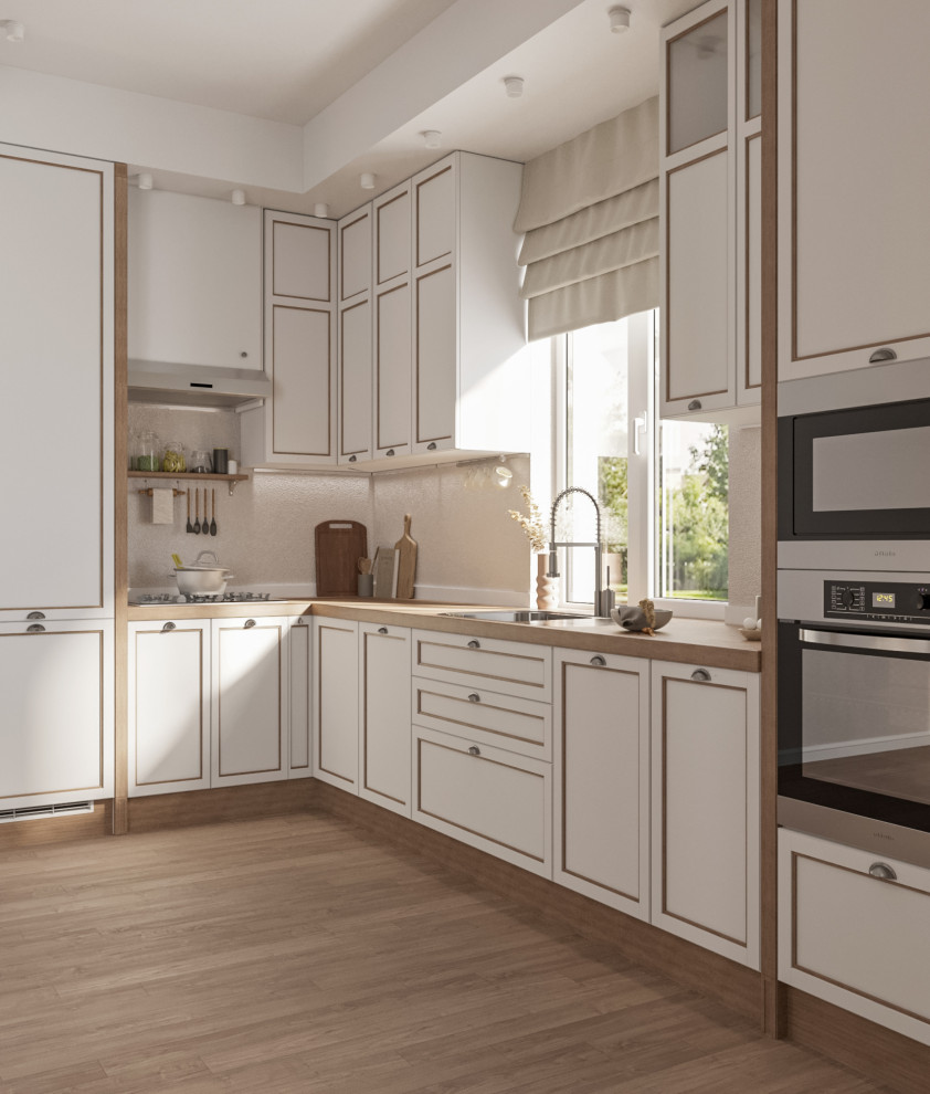 3D-визуализация кухни / обеденной зоны.3