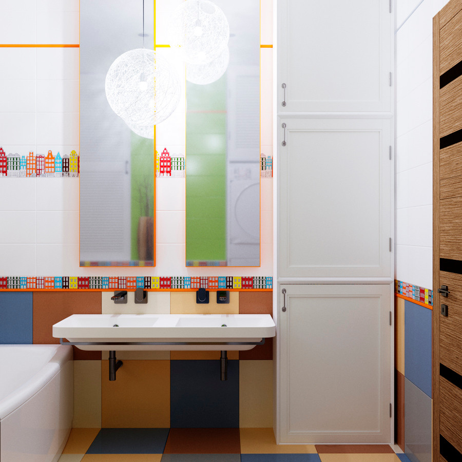 Интерьер детской ванной комнаты во Владивостоке
