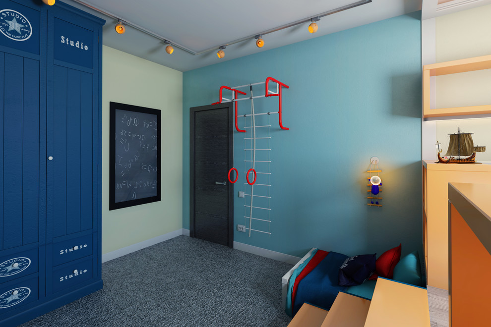 Строгий интерьер в холодных оттенках