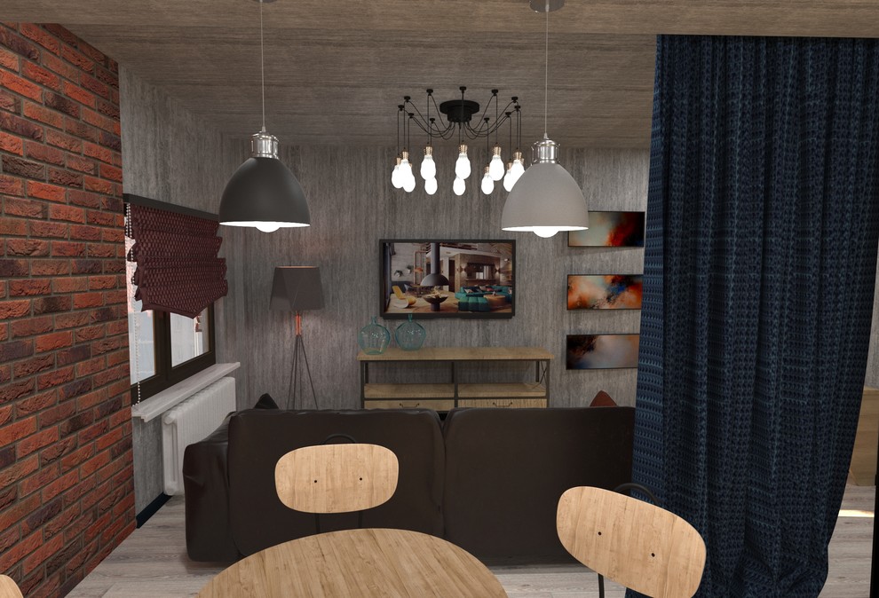 Кухня-студия в стиле лофт