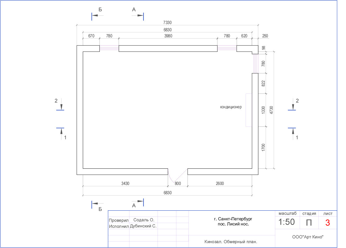Обложка проекта: Кинозал в Лисьем Носу