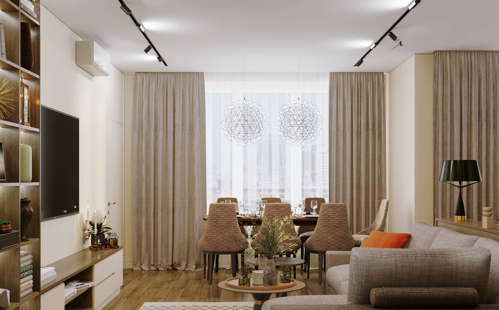 Гостиная и столовая