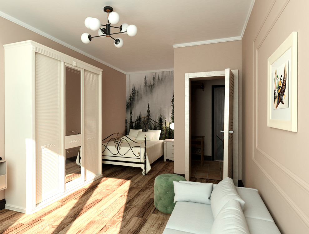 Однокомнатная квартира 34 кв.м. в трёх стилистических решениях.