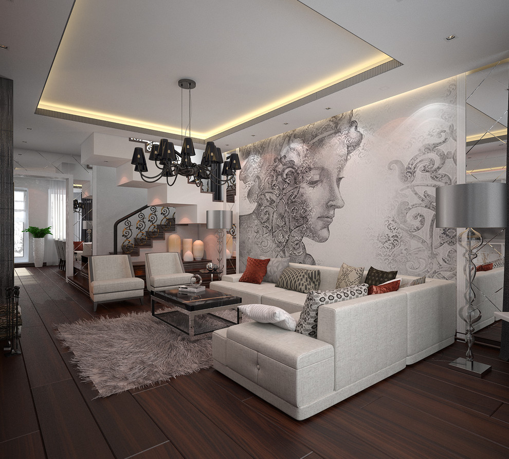 Загородный дом (280 кв.м.) для семьи с тремя детьми. Ар-деко + Современный стиль